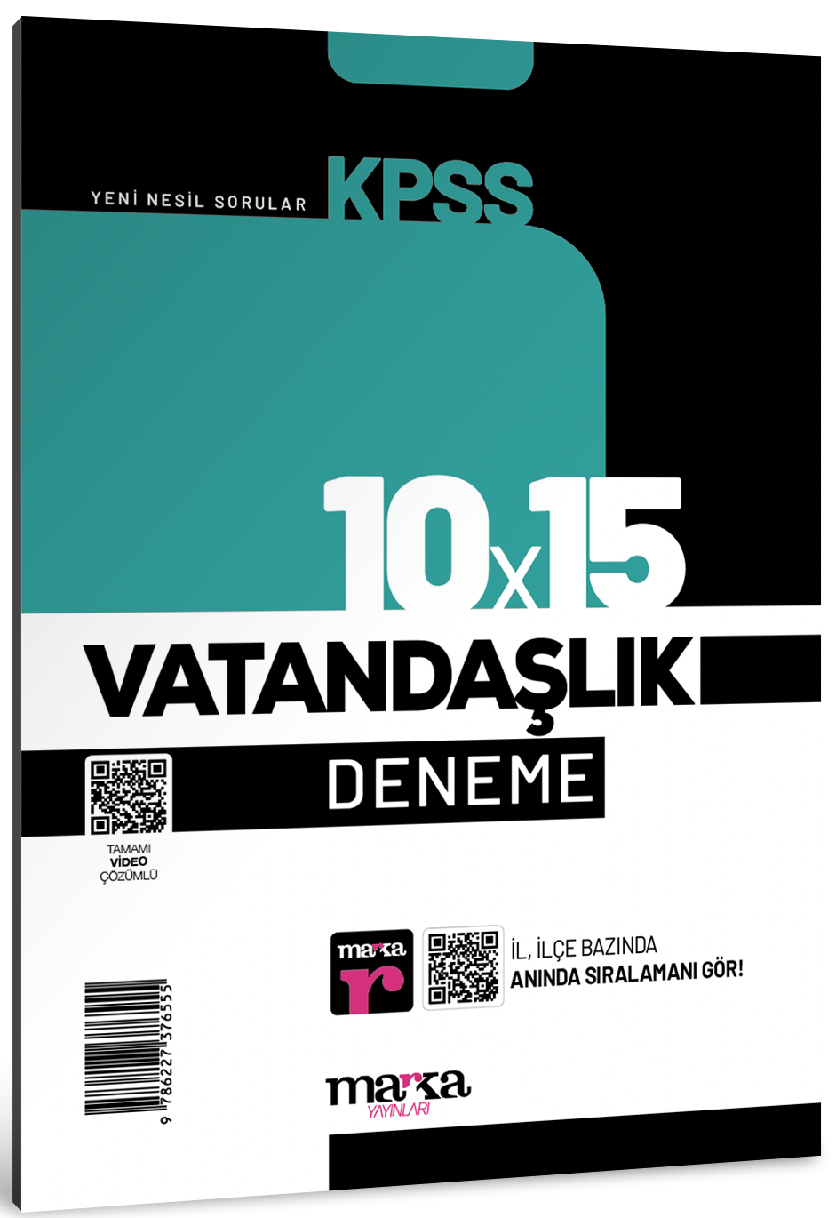 2026 KPSS Vatandaşlık 10x15 Deneme Tamamı Video Çözümlü Marka Yayınları
