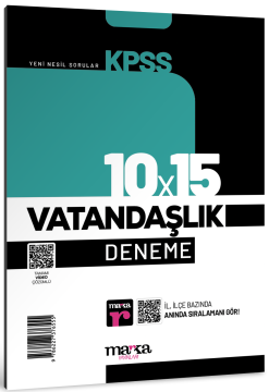 2026 KPSS Vatandaşlık 10x15 Deneme Tamamı Video Çözümlü Marka Yayınları