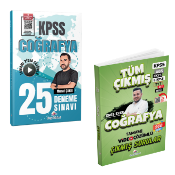 Dizgi Kitap 2026 KPSS Coğrafya Tamamı Video Çözümlü 25 Deneme Sınavı & Coğrafya Tüm Sınavlar Tamamı Video Çözümlü Çıkmış Sorular Seti