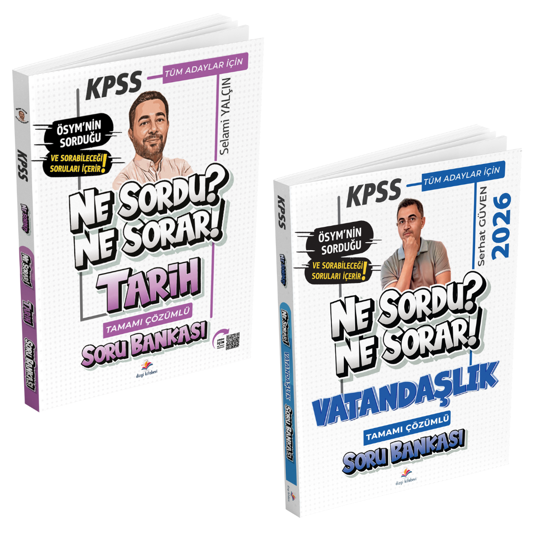 Dizgi Kitap 2026 Ne Sordu Ne Sorar KPSS Tüm Adaylar İçin Tarih ve Vatandaşlık Soru Bankası Seti