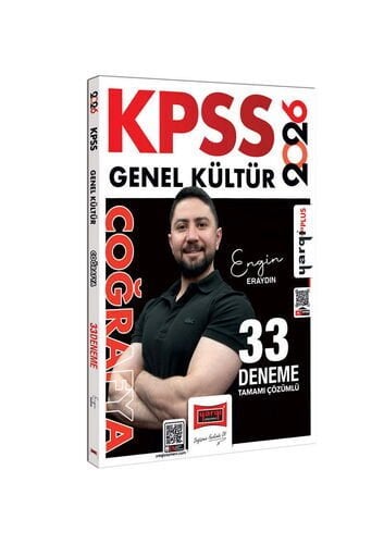 Yargı Yayınları 2026 KPSS Genel Kültür Tamamı Çözümlü Coğrafya 33 Deneme (Engin Eraydın)