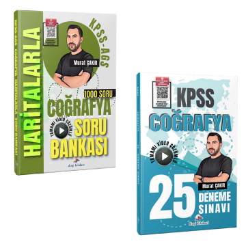 Dizgi Kitap 2026 Kpss Meb Ags Haritalarla Coğrafya Tamamı Video Çözümlü Soru Bankası ve KPSS Coğrafya Tamamı Video Çözümlü 25 Deneme Sınavı Murat Çakır Seti