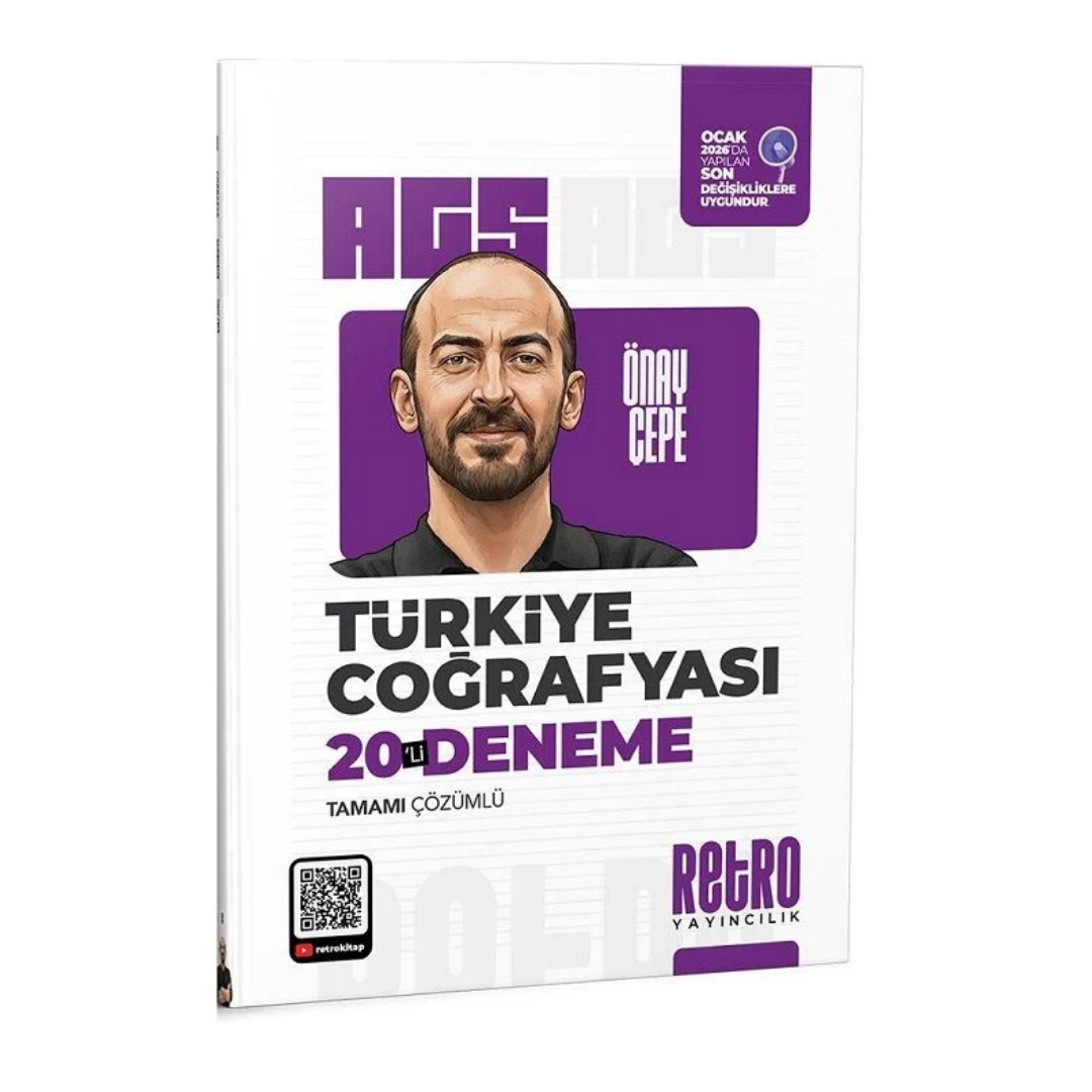 2026 MEB-AGS Türkiye Coğrafyası 20 Deneme Çözümlü - Önay Çepe Retro Yayıncılık