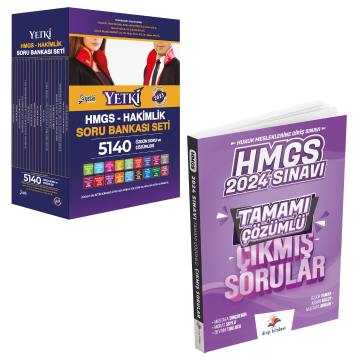 Yetki Yayınları 2025 HMGS Hukuk Mesleklerine Giriş Sınavı Soru Bankası ve Dizgi Kitap 2024 Sınavı Tamamı Çözümlü Çıkmış Sorular Seti