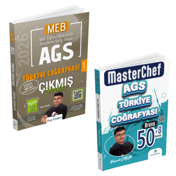 Dizgi Kitap 2026 MEB AGS Tamamı Video Çözümlü Türkiye Coğrafyası Çıkmış Sorular ve Branş Deneme Seti Kazım Sayın