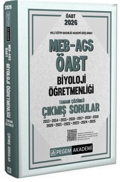 2026 MEB AGS ÖABT Biyoloji Öğretmenliği Tamamı Çözümlü Çıkmış Sorular Pegem Yayınları