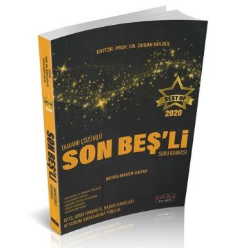 Savaş Yayınları 2020 BEST OF Son Beşli Tamamı Çözümlü Soru Bankası