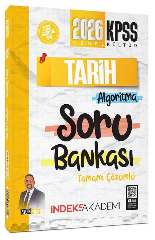 İndeks Akademi Yayıncılık 2026 KPSS Tarih Algoritma Soru Bankası Çözümlü - Aydın Yüce