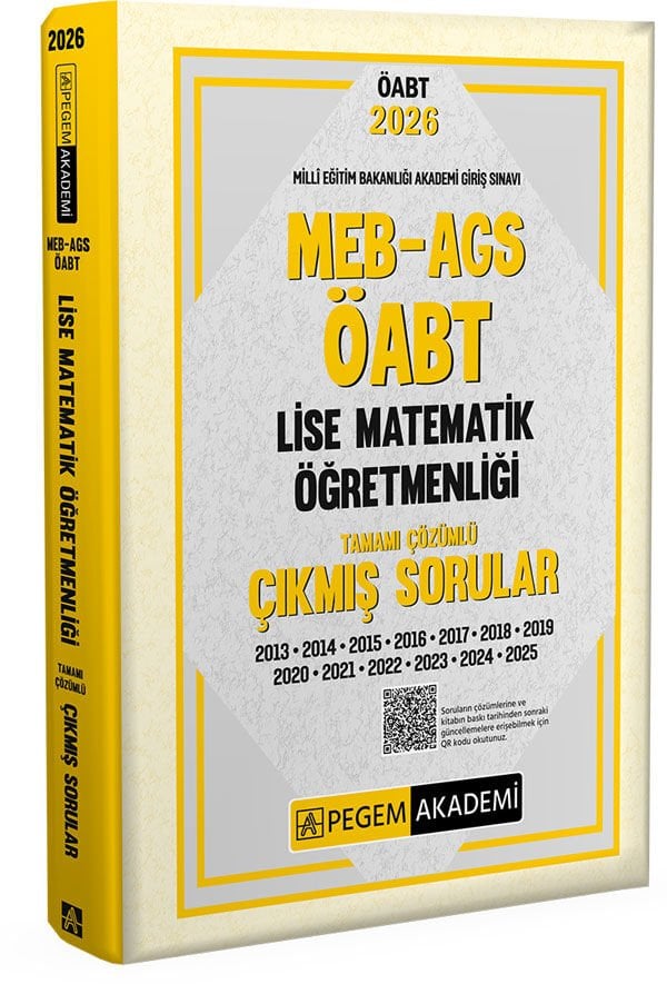 2026 MEB AGS ÖABT Lise Matematik Öğretmenliği Tamamı Çözümlü Çıkmış Sorular Pegem Yayınları