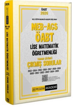 2026 MEB AGS ÖABT Lise Matematik Öğretmenliği Tamamı Çözümlü Çıkmış Sorular Pegem Yayınları