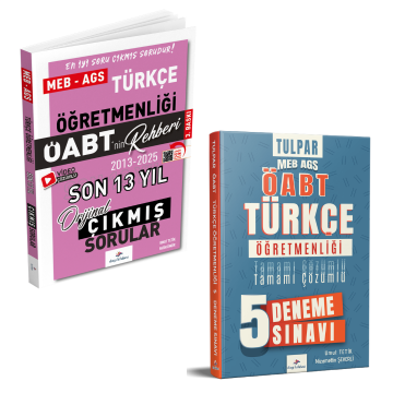 Dizgi Kitap 2026 Meb Ags ÖABT Türkçe Öğretmenliği Son 13 Yıl Çıkmış Sınav Soruları & Meb Ags ÖABT Türkçe Öğretmenliği 5 Deneme Seti