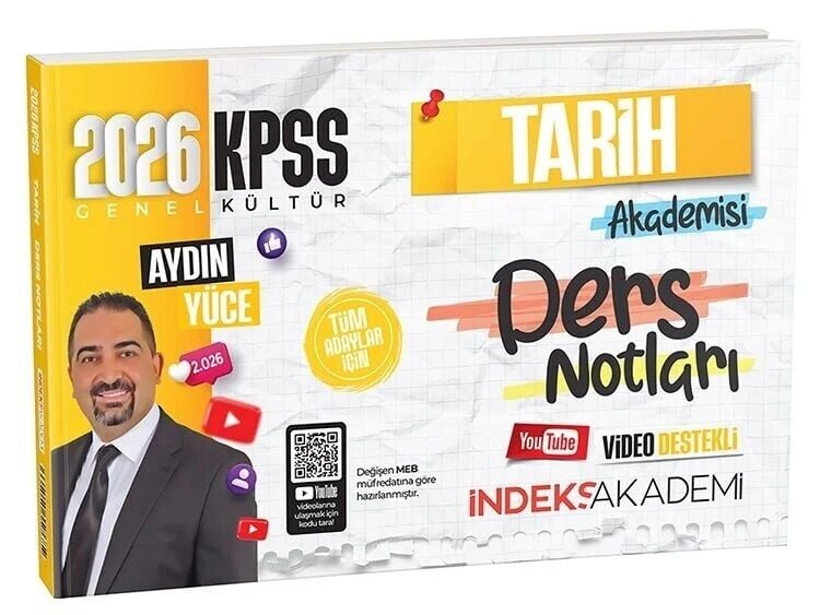 2026 KPSS Tarih Akademisi Video Ders Notları - Aydın Yüce İndeks Akademi Yayıncılık