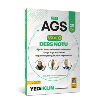 2026 MEB AGS Eğitim Bilimleri ÖYT Sınıf Maarif Modeli Program Okuryazarlığı Ölçme ve Değerlendirme Video Ders Notu Yediiklim Yayınları