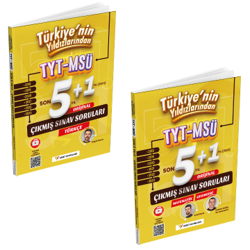 2024 Tyt-Msü Türkçe + Matematik-Geometri Son 6 Yıl Video Çözümlü Orijinal Çıkmış Sorular Seti