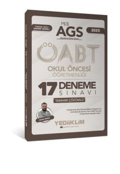 2025 MEB AGS ÖABT Okul Öncesi Öğretmenliği Tamamı Çözümlü 17 Deneme Sınavı Yediiklim Yayınları