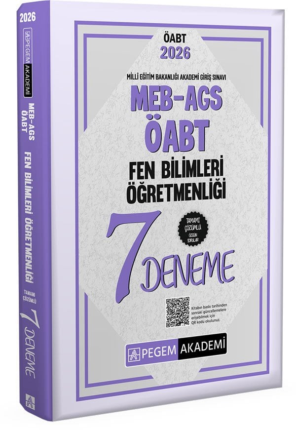 2026 MEB AGS ÖABT Fen Bilimleri Öğretmenliği Tamamı Çözümlü 7 Deneme Pegem Yayınları