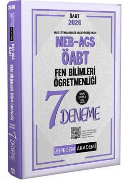 2026 MEB AGS ÖABT Fen Bilimleri Öğretmenliği Tamamı Çözümlü 7 Deneme Pegem Yayınları