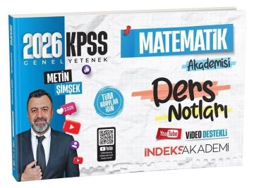 İndeks Akademi Yayıncılık 2026 KPSS Matematik Akademisi Video Ders Notları - Metin Şimşek