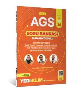 Yediiklim Yayınları 2026 MEB-AGS Eğitim Bilimleri Eğitimin Felsefi Tarihi Sosyolojik Ekonomik Politik Temelleri Tamamı Çözümlü Soru Bankası Can KÖNİ, Bülent TANIK, Ali BİROL