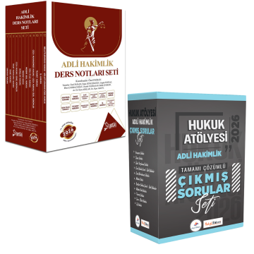 Dizgi Kitap 2026 Hukuk Atölyesi Adli Hakimlik Orijinal Çıkmış Sorular Seti & ÇSA Adli Hakimlik Ders Notu Seti Yetki Yayınları