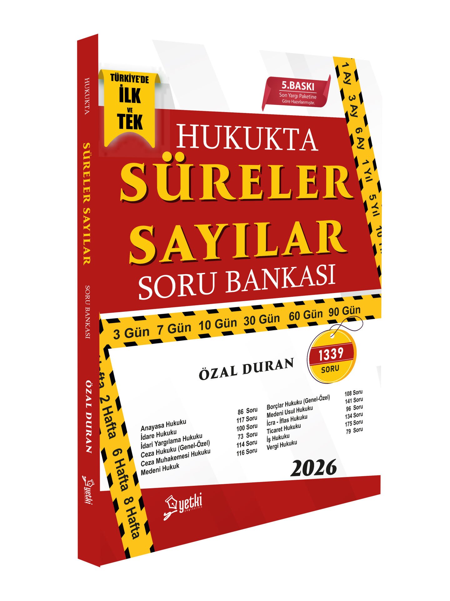 Hukukta Süreler Sayılar 2026 Basım Yetki Yayınları