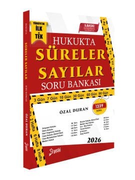 Hukukta Süreler Sayılar 2026 Basım Yetki Yayınları