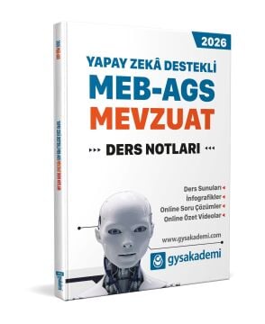 2026 Yapay Zeka Destekli MEB-AGS Mevzuat Ders Notları Gys Akademi Yayınları