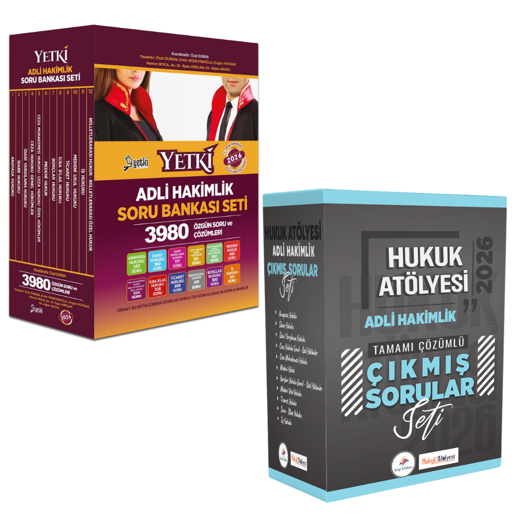 Dizgi Kitap 2026 Hukuk Atölyesi Adli Hakimlik Orijinal Çıkmış Sorular Seti & Adli Hakimlik Soru Bankası Seti Yetki Yayınları