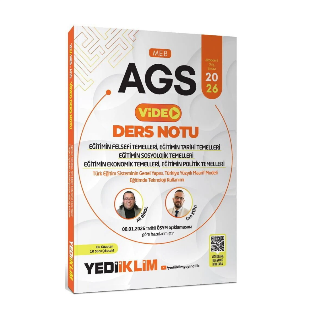 2026 MEB AGS Eğitim Bilimleri Eğitimin Felsefi Tarihi Sosyolojik Ekonomik Politik Temelleri Video Ders Notu Yediiklim Yayınları
