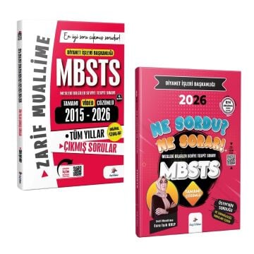 Dizgi Kitap 2027 DİB MBSTS 2015-2026 Tüm Yıllar Orijinal Çıkmış Sınav Soruları ve Diyanet İşleri Başkanlığı MBSTS Tamamı Çözümlü Soru Bankası  Zarif Muallime Esra Işık Kulp Seti