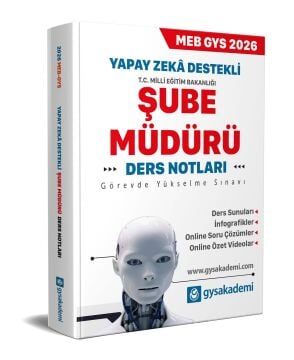 GYS Akademi Yayınları 2026 MEB Yapay Zeka Destekli GYS Şube Müdürü Ders Notları