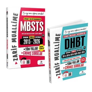Dizgi Kitap 2027 DİB MBSTS 2015-2026 Tüm Yıllar Orijinal Çıkmış Sınav Soruları ve DHBT Son 6 Sınav Tamamı Video Çözümlü Orijinal Çıkmış Sorular Zarif Muallime Esra Işık Kulp Seti