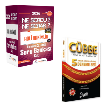 Dizgi Kitap 2026 Hukuk Atölyesi Adli Hakimlik Ne Sordu Ne Sorar Soru Bankası Seti ve Yetki Yayınları Cübbe Adli Hakimlik Çözümlü 5 Deneme Seti