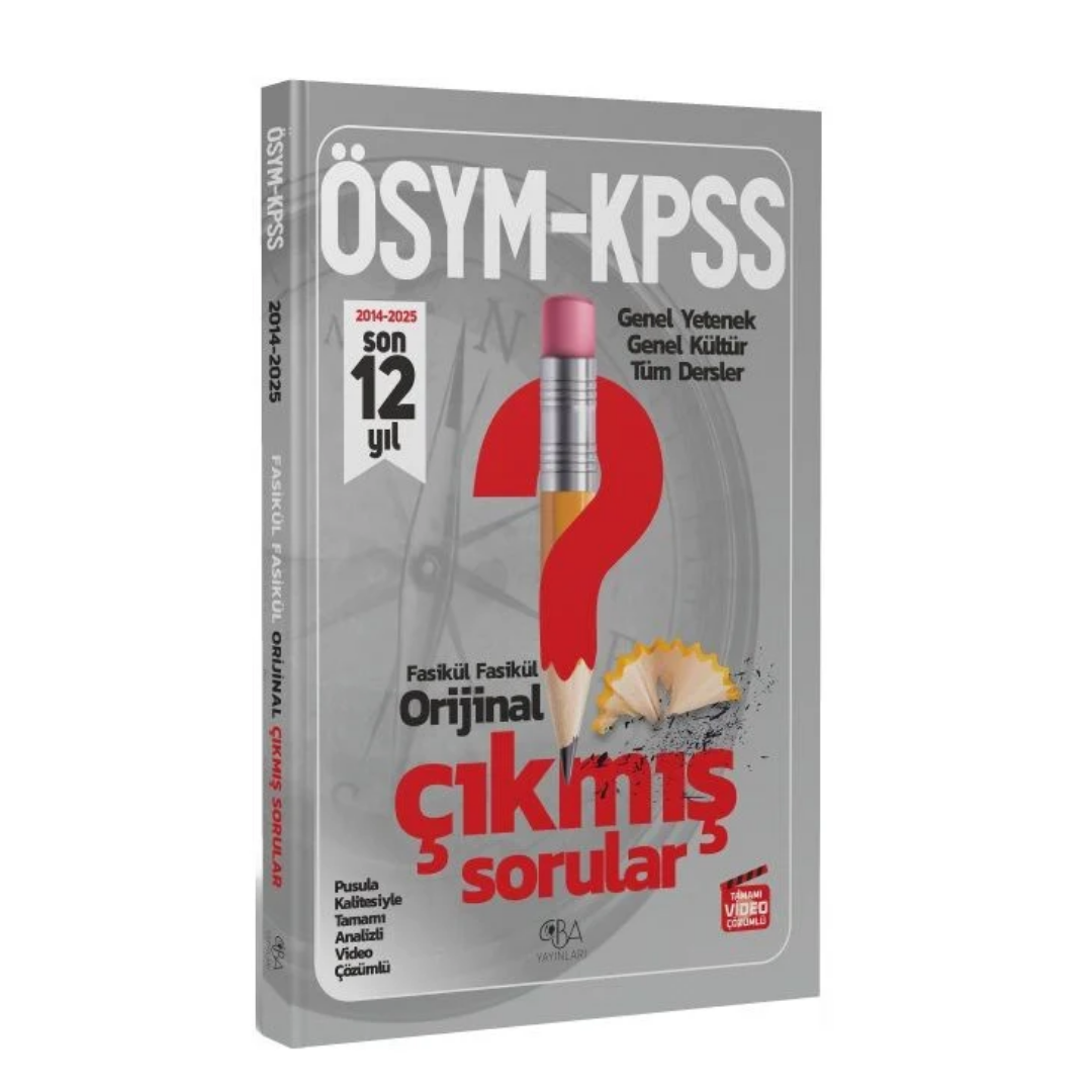 2026 KPSS Genel Yetenek Genel Kültür Orijinal Son 12 Yıl Çıkmış Sorular Fasikül Çözümlü CBA Yayınları