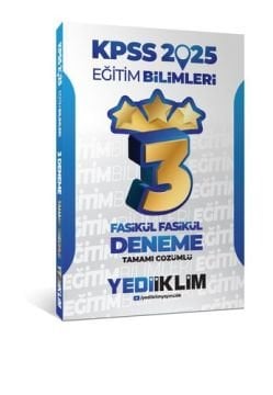 Yediiklim Yayınları 2025 KPSS Eğitim Bilimleri Tamamı Çözümlü Fasikül Fasikül 3 Yıldız Deneme