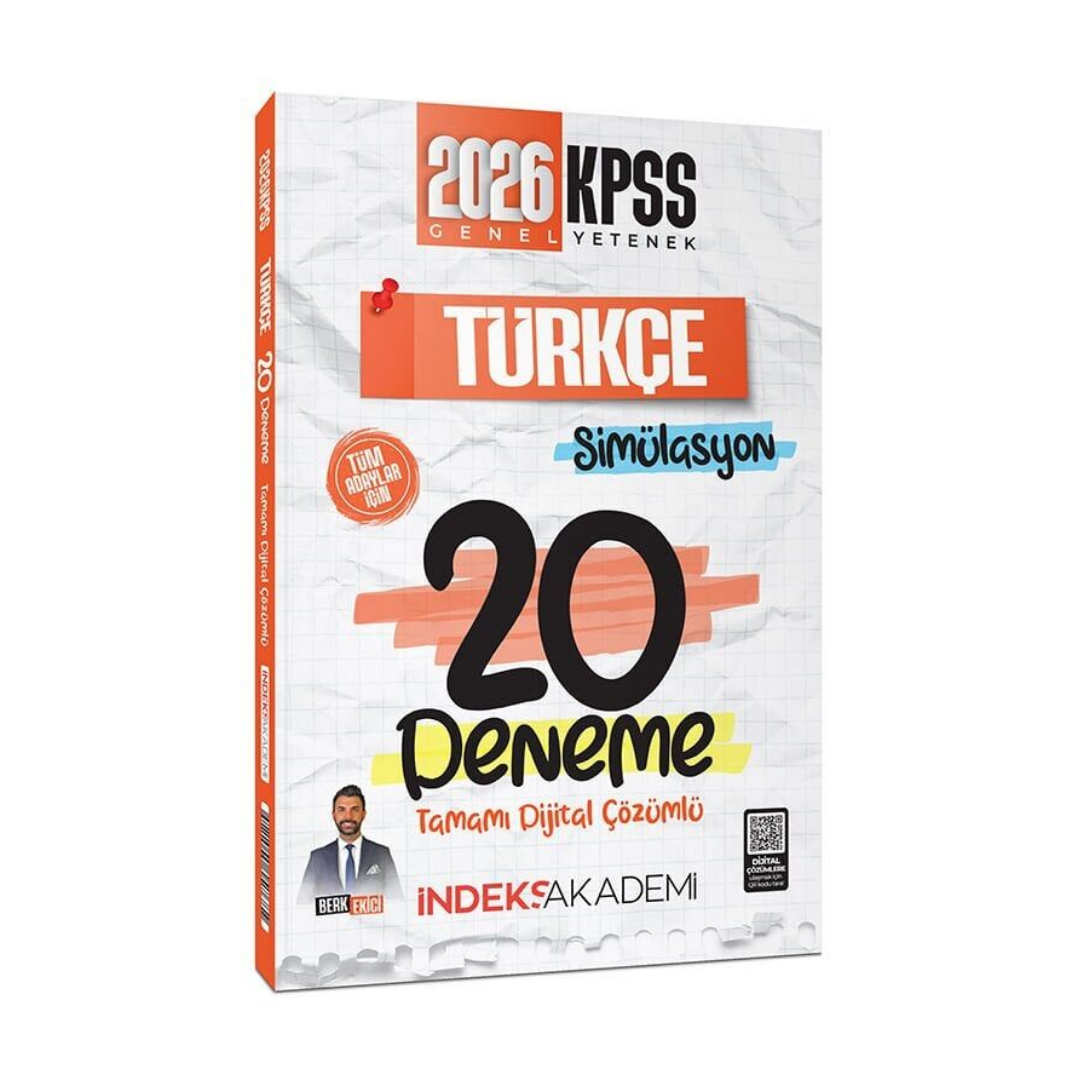 2026 KPSS Türkçe Simülasyon 20 Deneme Çözümlü - Berk Ekici İndeks Akademi Yayıncılık