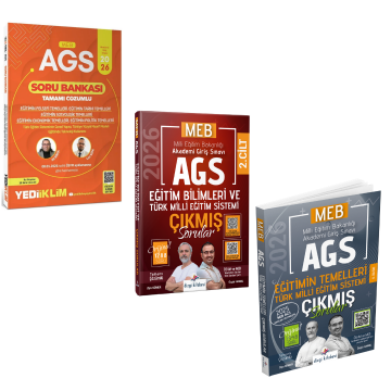 Dizgi Kitap 2026 MEB AGS Eğitim Bilimleri ve Türk Milli Eğitim Sistemi Çıkmış Sorular & MEB AGS Eğitimin Temelleri Türk Milli Eğitim Sistemi Çıkmış Sorular ve MEB AGS Eğitim Bilimleri Soru Bankası Yediiklim Yayınları Seti
