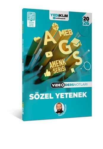 2026 MEB AGS Ahenk Serisi Sözel Yetenek Video Ders Notları Yediiklim Yayınları