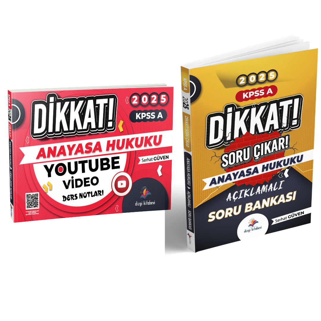 Dizgi Kitap Dikkat Kpss A Anayasa Hukuku Video Ders Notları ve Soru Bankası Seti 2025 Serhat Güven
