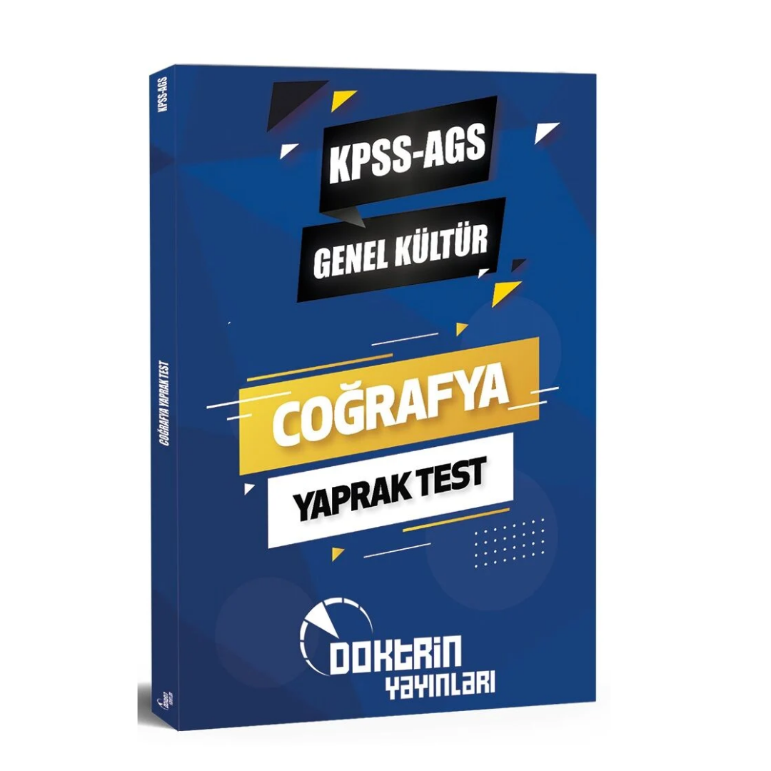 KPSS MEB AGS Coğrafya Yaprak Test Doktrin Yayınları