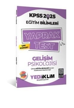 Yediiklim Yayınları 2025 KPSS Eğitim Bilimleri Gelişim Psikolojisi Çek Kopart Yaprak Test