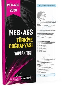 2026 MEB AGS Türkiye Coğrafyası Yaprak Test Pegem Yayınları