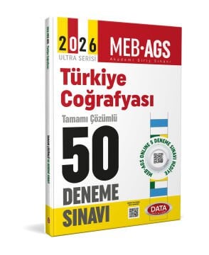 Data Yayınları 2026 AGS Türkiye Coğrafyası Tamamı Çözümlü 50 Deneme Sınavı