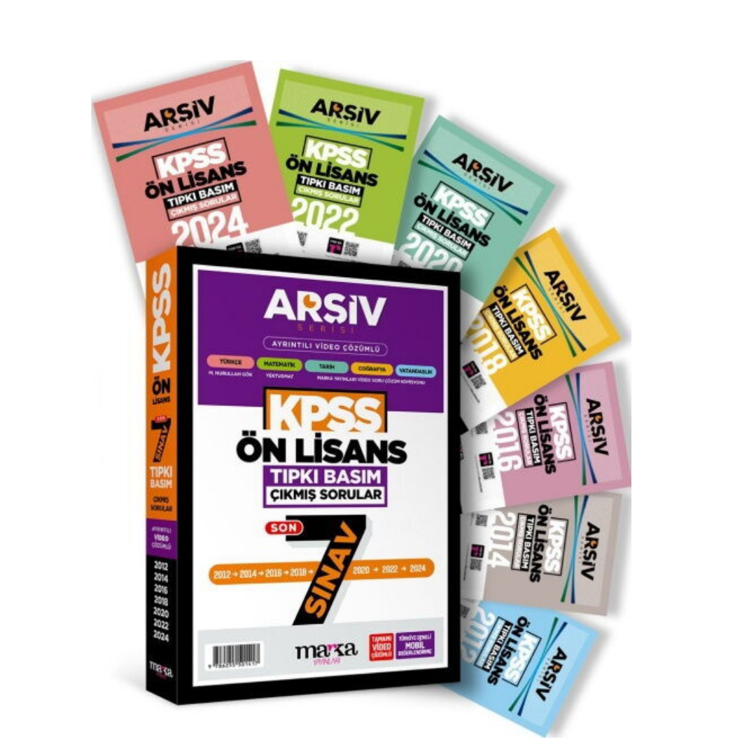 KPSS Ön Lisans Son 7 Yıl Arşiv Serisi Tıpkı Basım Fasikül Fasikül Çıkmış Sorular Marka Yayınları