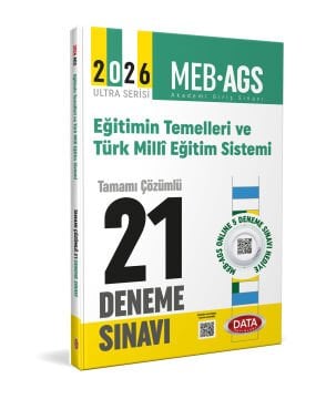 2026 AGS Eğitimin Temelleri ve Türk Milli Eğitim Sistemi Tamamı Çözümlü 21 Deneme Sınavı Data Yayınları