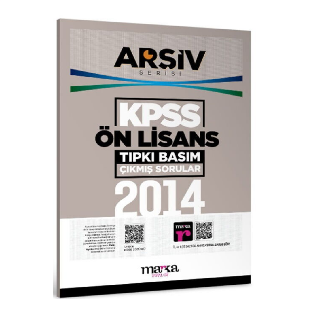 2014 Ön Lisans Genel Yetenek Genel Kültür Tıpkı Basım Çıkmış Sorular Tamamı Video Çözümlü Marka Yayınları