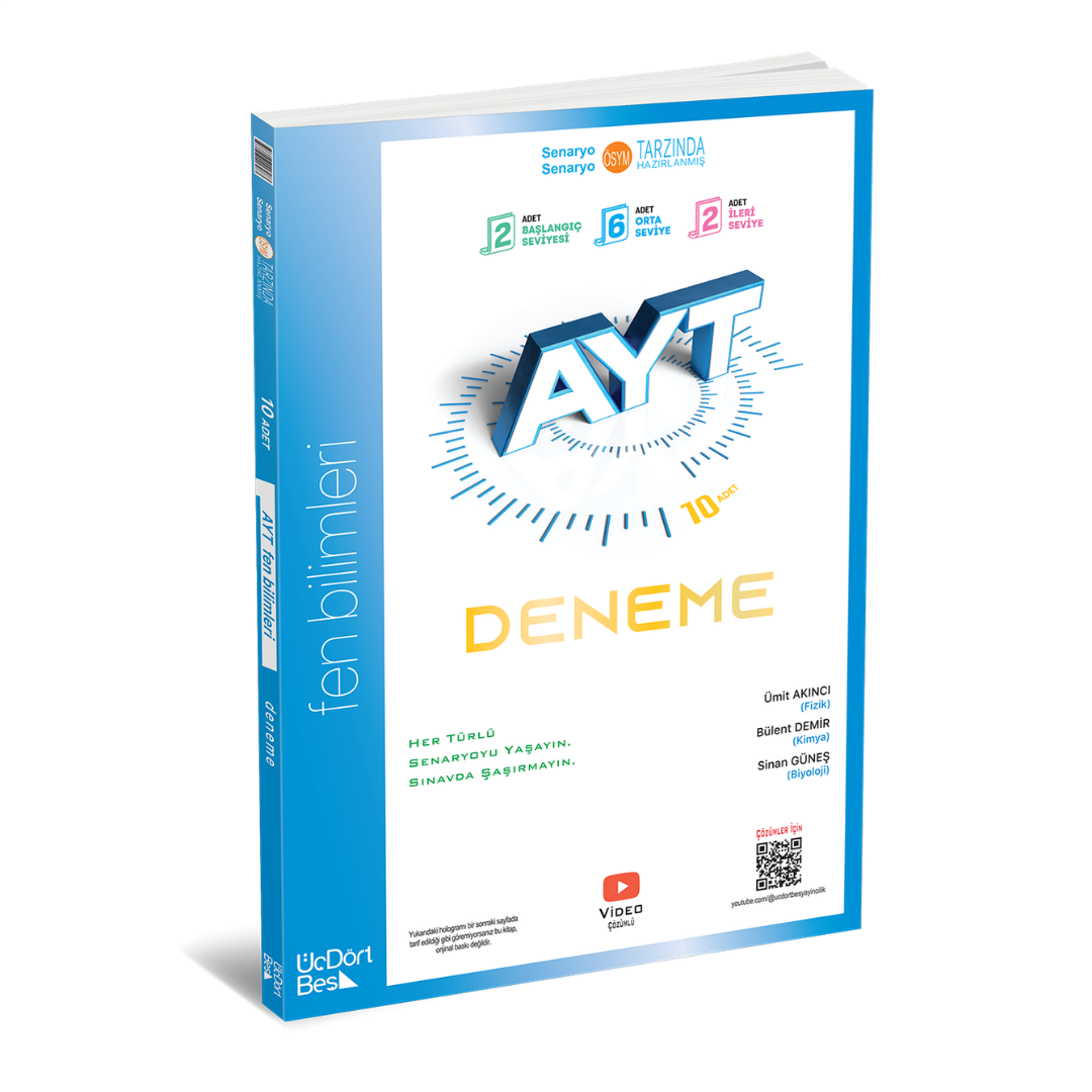 2026 AYT Fen Bilimleri 10 Deneme Üç Dört Beş Yayınları