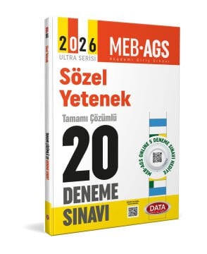 Data Yayınları 2026 MEB-AGS Sözel Yetenek Tamamı Çözümlü 20 Deneme Sınavı
