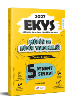 Dizgi Kitap 2027 MEB EKYS Müdür ve Müdür Yardımcılığı Tamamı Çözümlü 5`li Deneme Fatih Sesli 6. Baskı