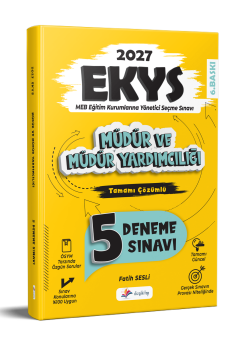 Dizgi Kitap 2027 MEB EKYS Müdür ve Müdür Yardımcılığı Tamamı Çözümlü 5`li Deneme Fatih Sesli 6. Baskı